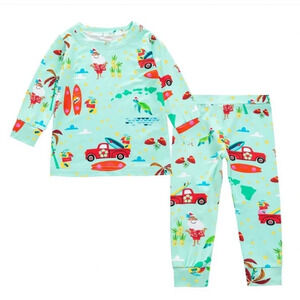 New coco moon Surfing In An Island Wonderland large bambooo women’s PJs